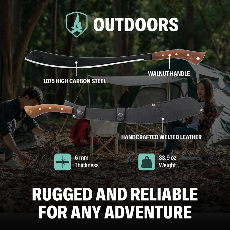 Condor Tool & Knife Outdoor Machete with Walnut Handle - Image 3